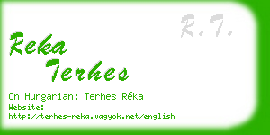 reka terhes business card
