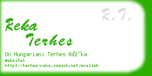 reka terhes business card